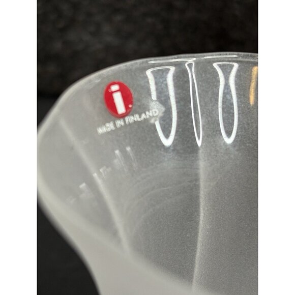 Iittala Anni Small Maljakko Vase 2738 Matte Glass Finland Valto Kokko - Picture 7 of 8